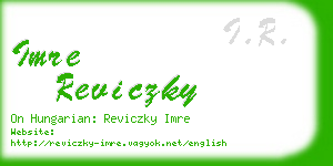 imre reviczky business card